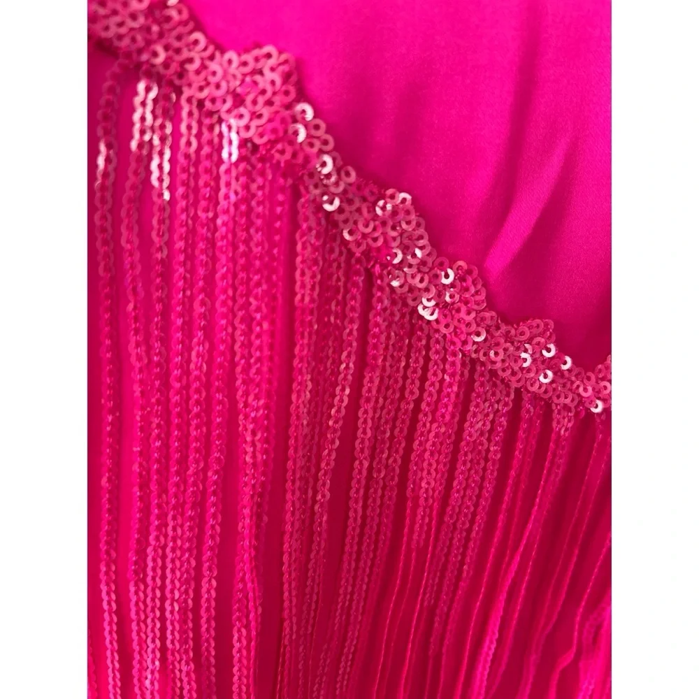 FANTASTIC FAWN Button down sequin fringe top S M L - Picture 8 of 10